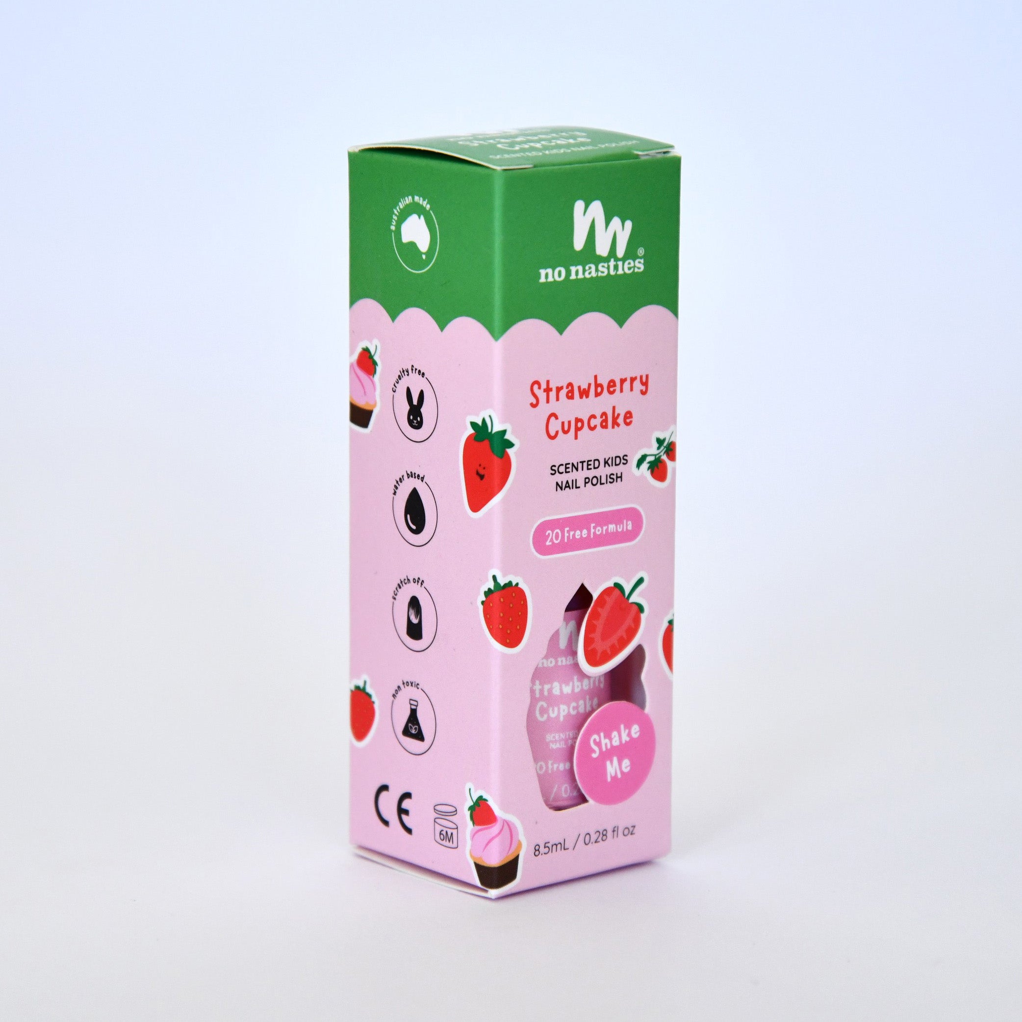 Toxin Free Scented Kids Polish Strawberry Cupcake - Pastel Pink
