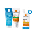 Anthelios UVMUNE 400 SPF50+ Oil Control Gel Cream + Effaclar Acne Foaming Cleansing Gel for Oily and Acne Prone Skin get Anthelios Uvmune400 Invisible Fluid Sunscreen SPF50+