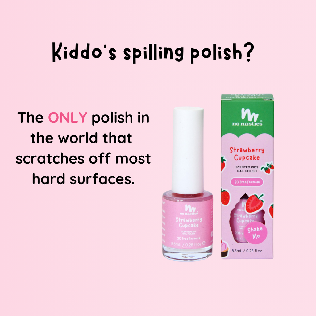 Toxin Free Scented Kids Polish Strawberry Cupcake - Pastel Pink