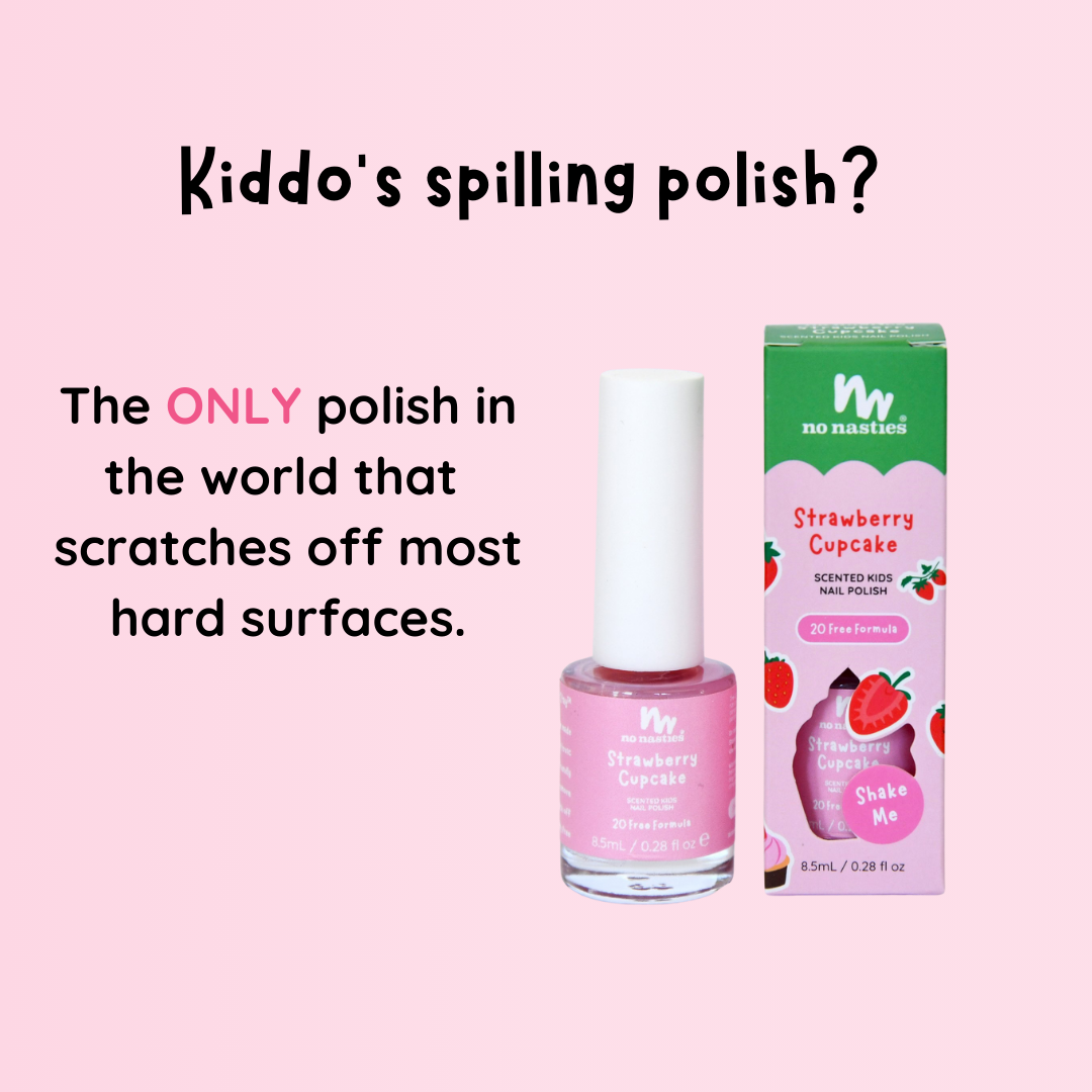 Toxin Free Scented Kids Polish Strawberry Cupcake - Pastel Pink