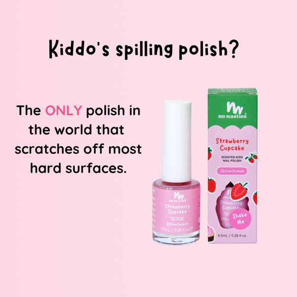 Toxin Free Scented Kids Polish Strawberry Cupcake - Pastel Pink