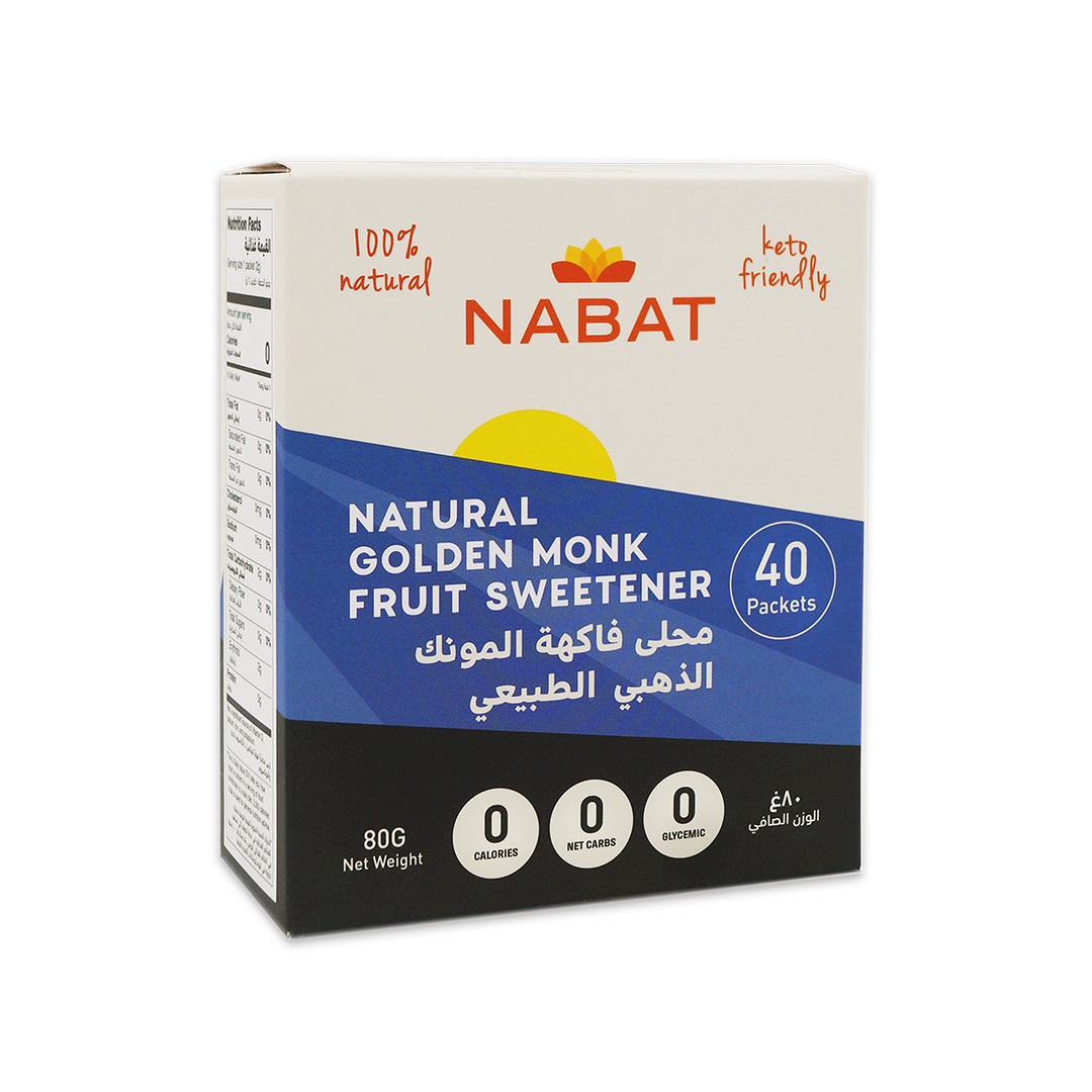 Natural Golden Monk Fruit Sweetener 40 Packets - MazenOnline