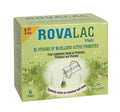 Six Vials of Rovalac Probiotic by Value Med, a parapharmacy supplement in individual glass vials.