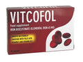 Bottle of Vitcofol Iron 30 capsules by Value Med, a parapharmacy supplement for iron and vitamin B12 deficiency.