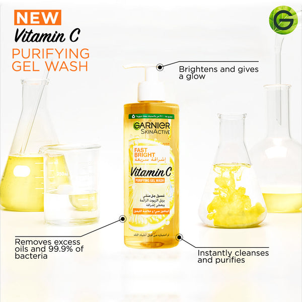 Fast Bright Vitamin C Brightening Purifying Face Gel Wash - MazenOnline