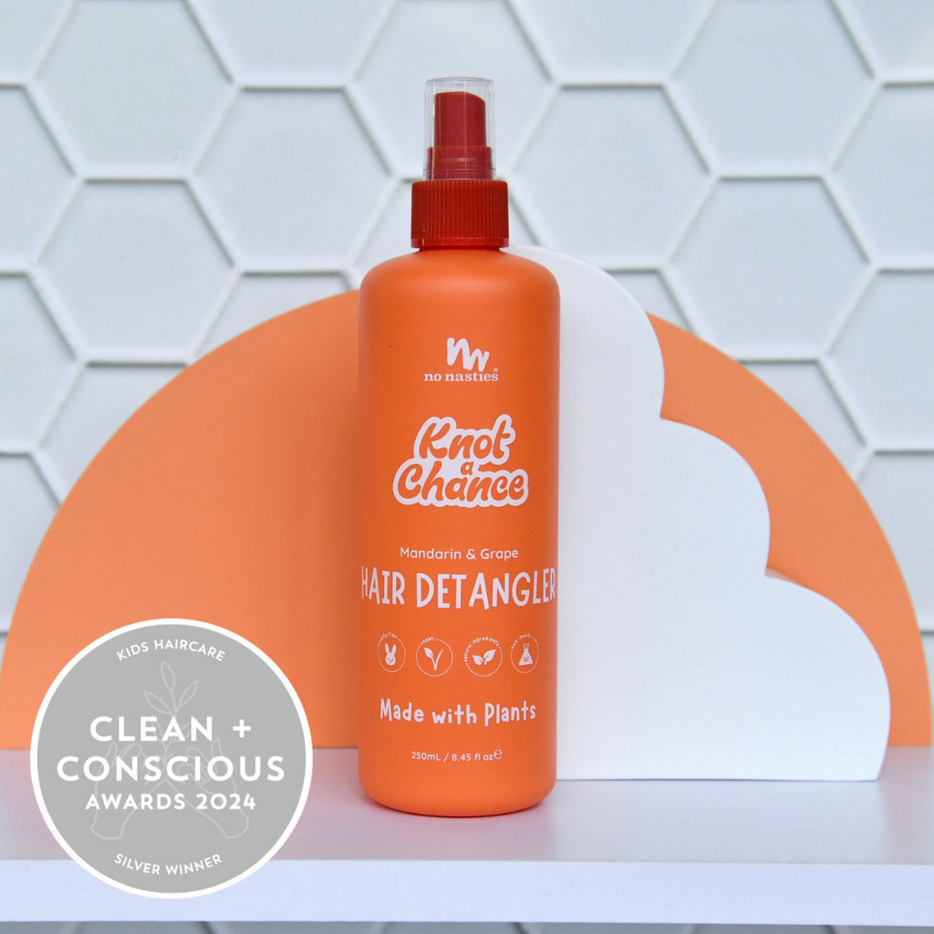 No Nasties Kids Hair Detangling Spray in Mandarin and Grape 250ml