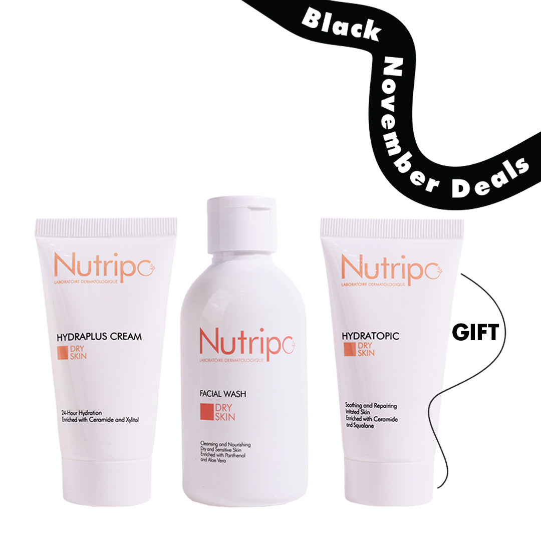 nutripo - Facial Wash Dry + Hydraplus Cream Dry Skin + Gift Hydratopic Dry Skin | MazenOnline