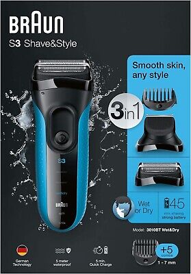 Braun - Series 3 Shave and Style 3 in 1 Electric Wet & Dry 310BT | MazenOnline Main image
