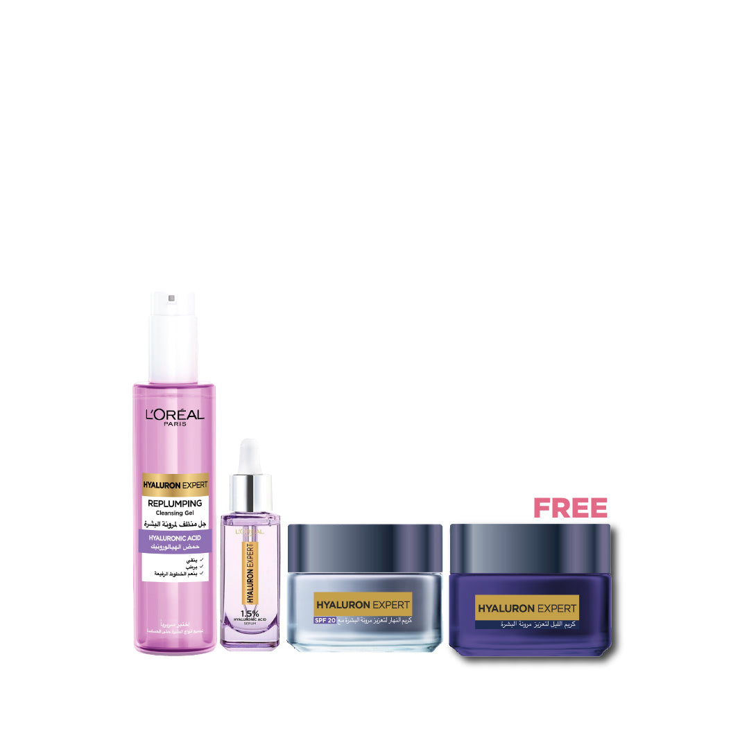 Hyaluron Expert Full Routine: Wash + Serum + Day Cream + Free Night Cream