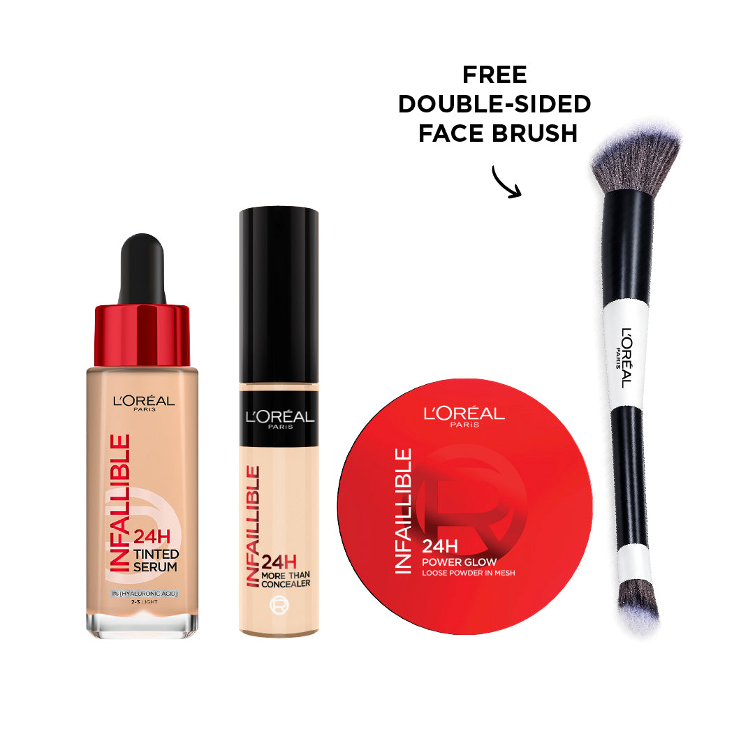 Tinted Serum + Concealer + Loose Powder