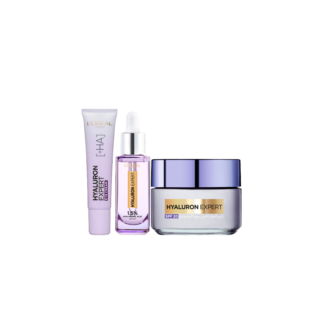 L'Oréal Paris - Hyaluron Expert Face Serum + Day cream + Eye Cream | MazenOnline