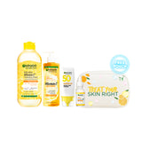 Garnier - Fast Bright Micellar + Gel Wash + Super UV Serum + Day Serum | MazenOnline