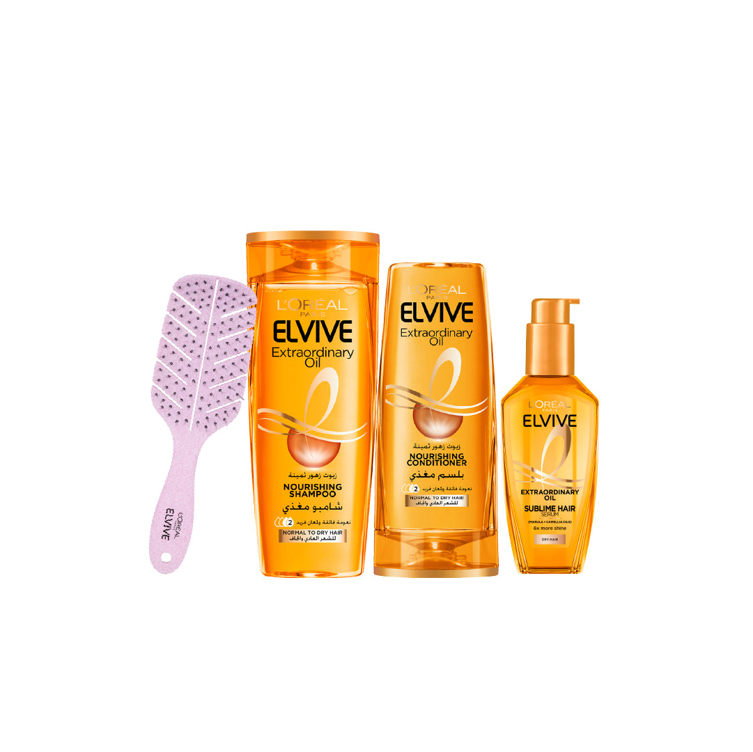 Extraordinary Oil Shampoo For Normal Hair With Tendency To Dry + Conditioner + Serum + Gift