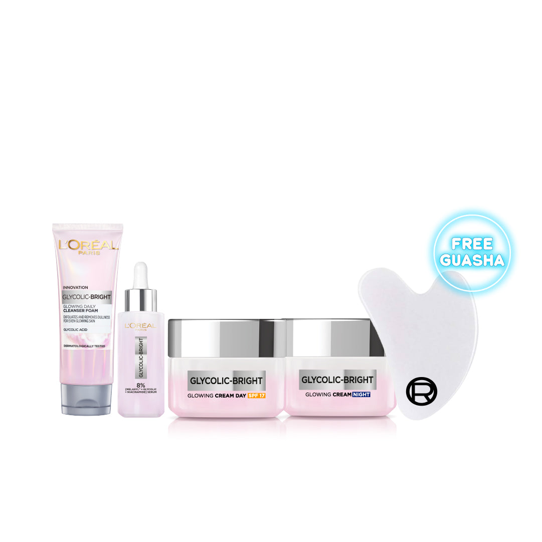 Glycolic Bright Wash + Melasyl Serum + Day Cream + Night Cream