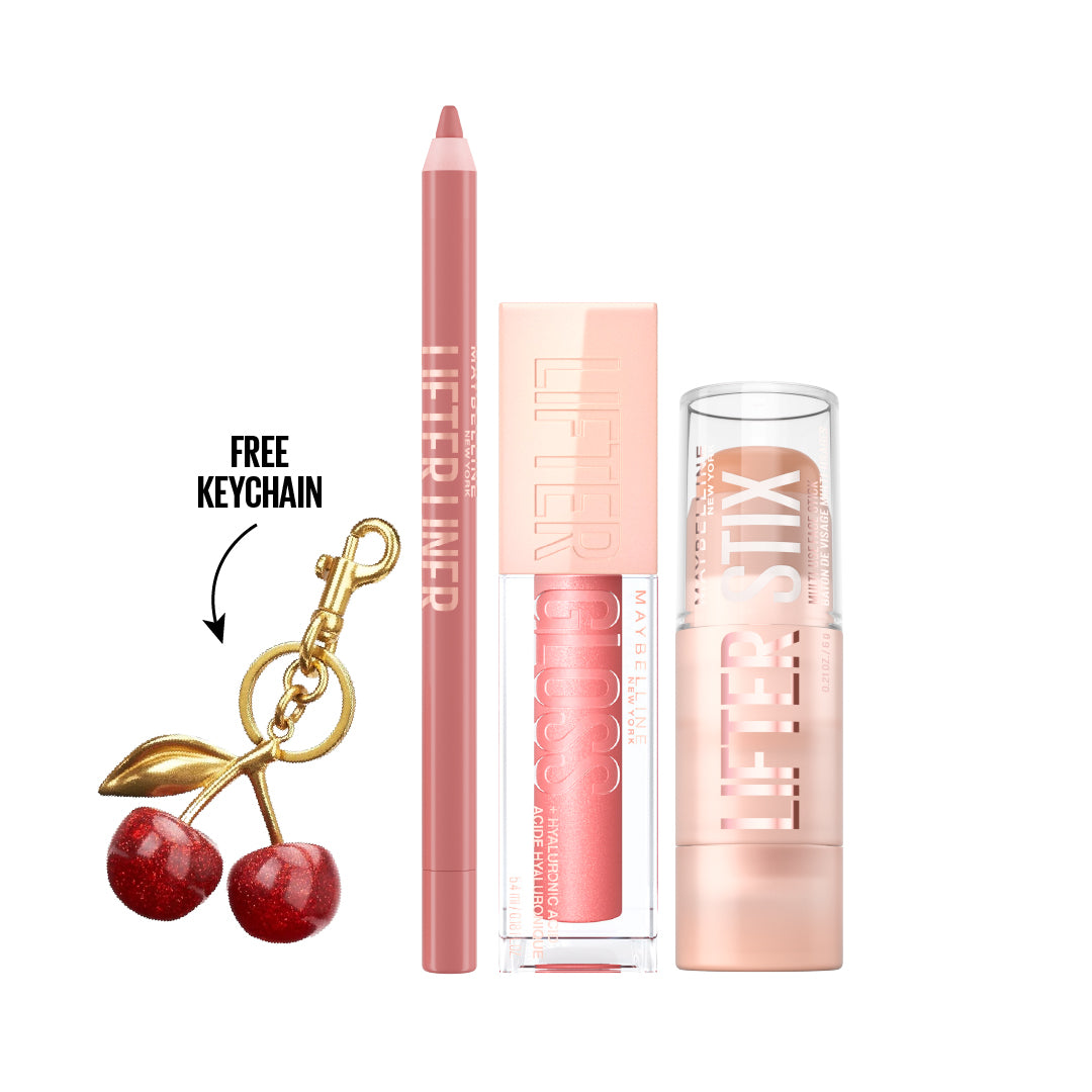 Maybelline New York - Lifter Liner Lip Liner Pencil + Lifter Gloss, Lip Gloss Makeup With Hyaluronic Acid  + Lifter Stix Multi-Use Face Stick - Contour, Bronzer + Gift | MazenOnline