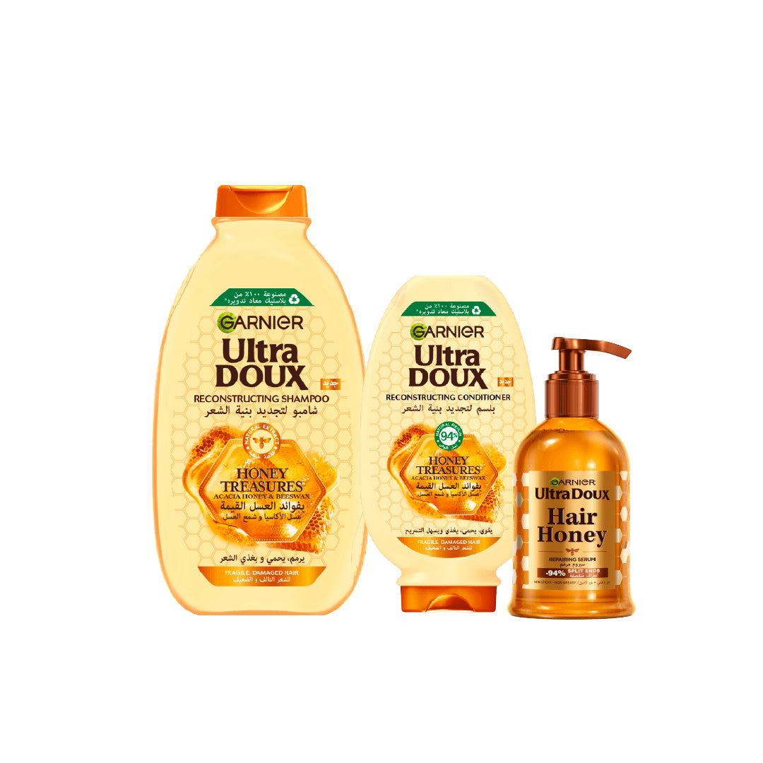 Honey Treasures Full Routine (Shampoo + Conditioner + Honey Serum)