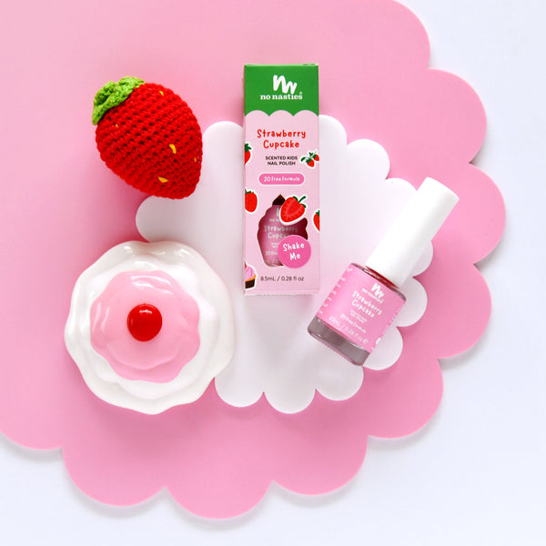 Toxin Free Scented Kids Polish Strawberry Cupcake - Pastel Pink