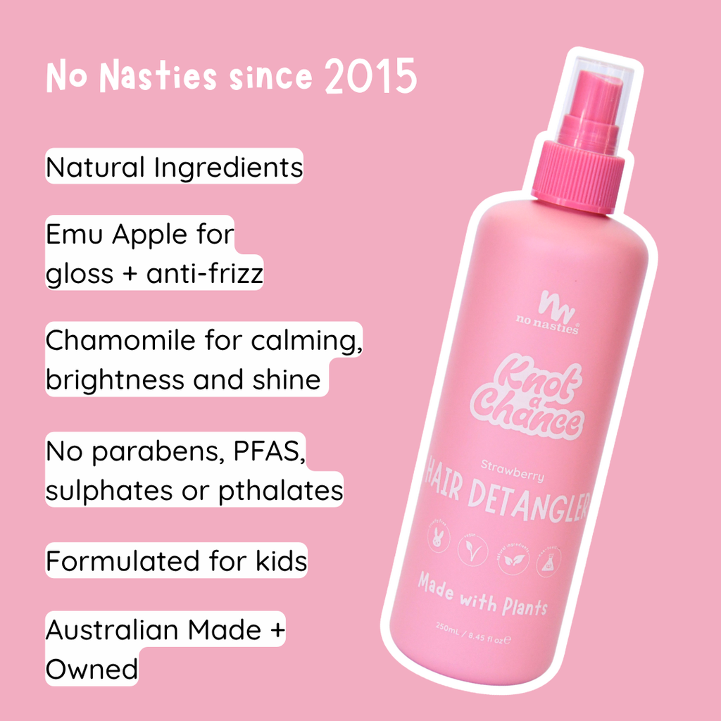 No Nasties Kids Hair Detangling Spray in Strawberry 250ml