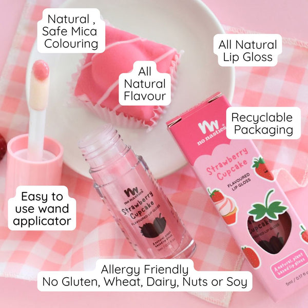 Natural Lip Gloss Strawberry Cupcake