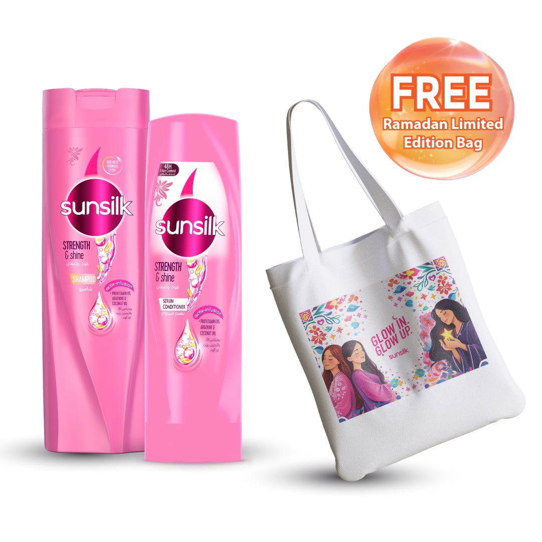Garnier - SUNSILK SHAMPOO SHINE STRENGTH  + Conditioner + Gift | MazenOnline