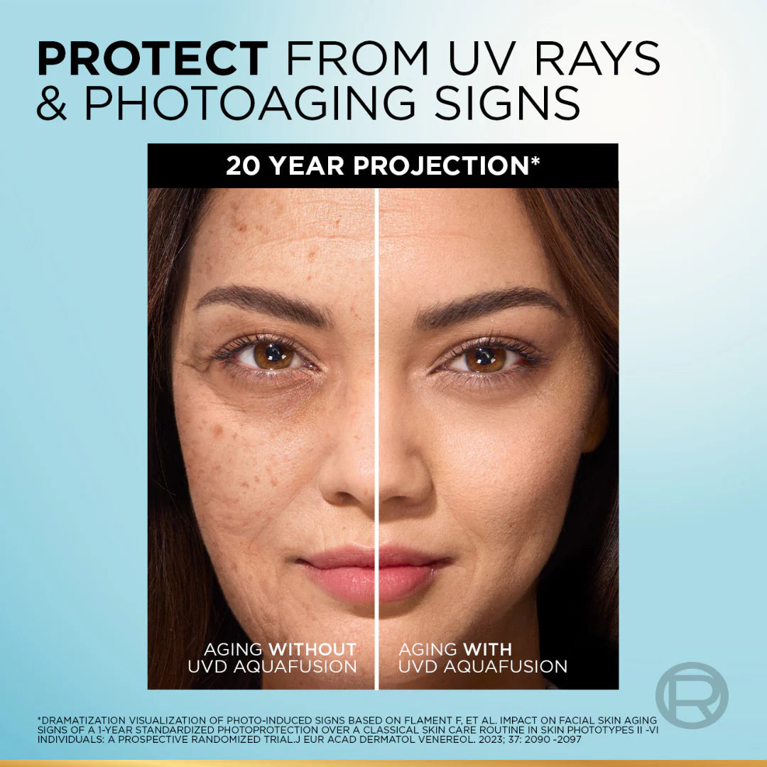 L'Oréal Paris - UV Defender, Aquafusion Daily Water Gel Sunscreen, SPF50+ PA++++, Defends from all UV aging signs, Absorbs in 3 Seconds, 50ml | MazenOnline
