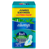 Always Ultra 3in1 Herbal Freshness, Ultra Thin Extra Long With Wings x24 - MazenOnline