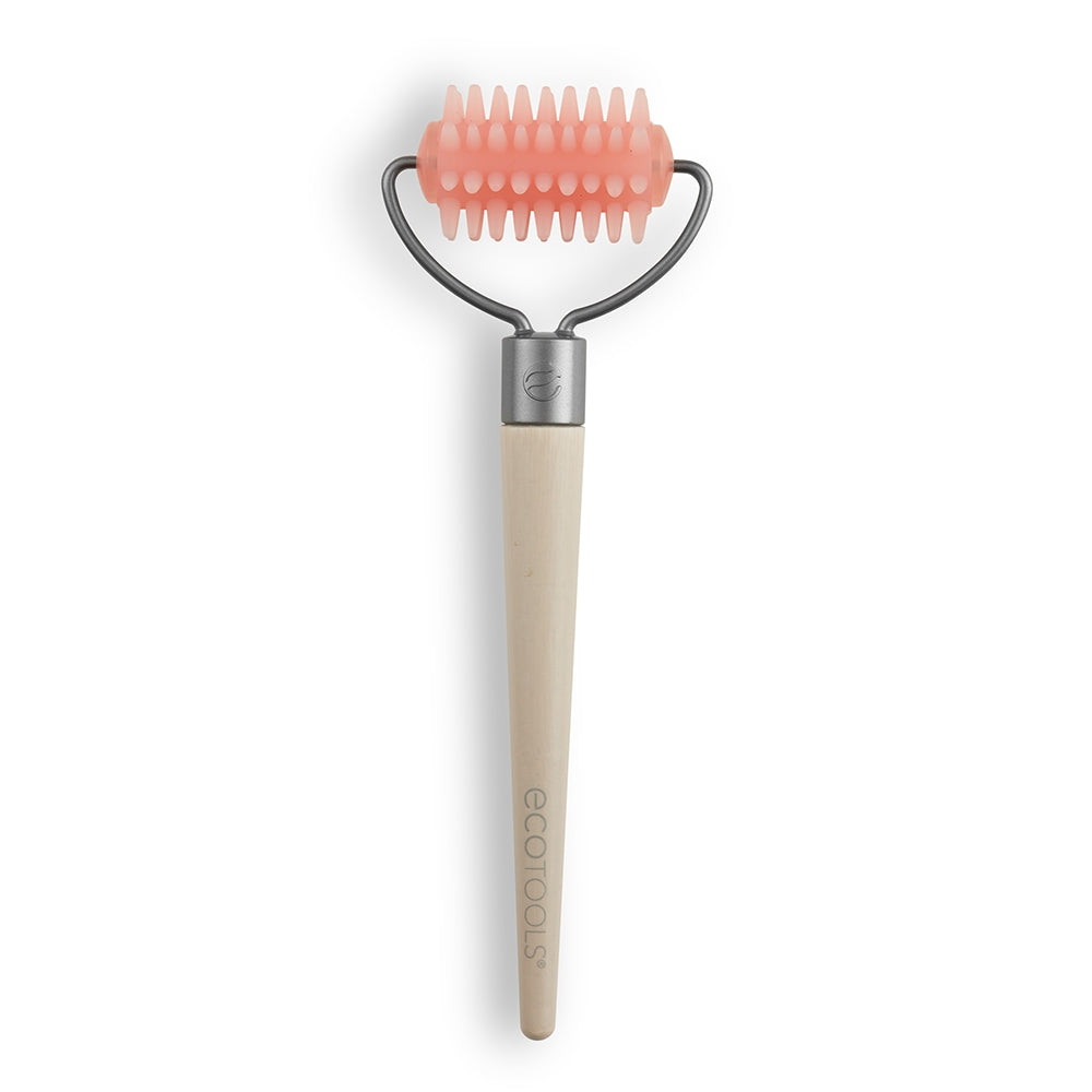 Textured Facial Roller For Facial Massaging With a Bamboo Handle - MazenOnline