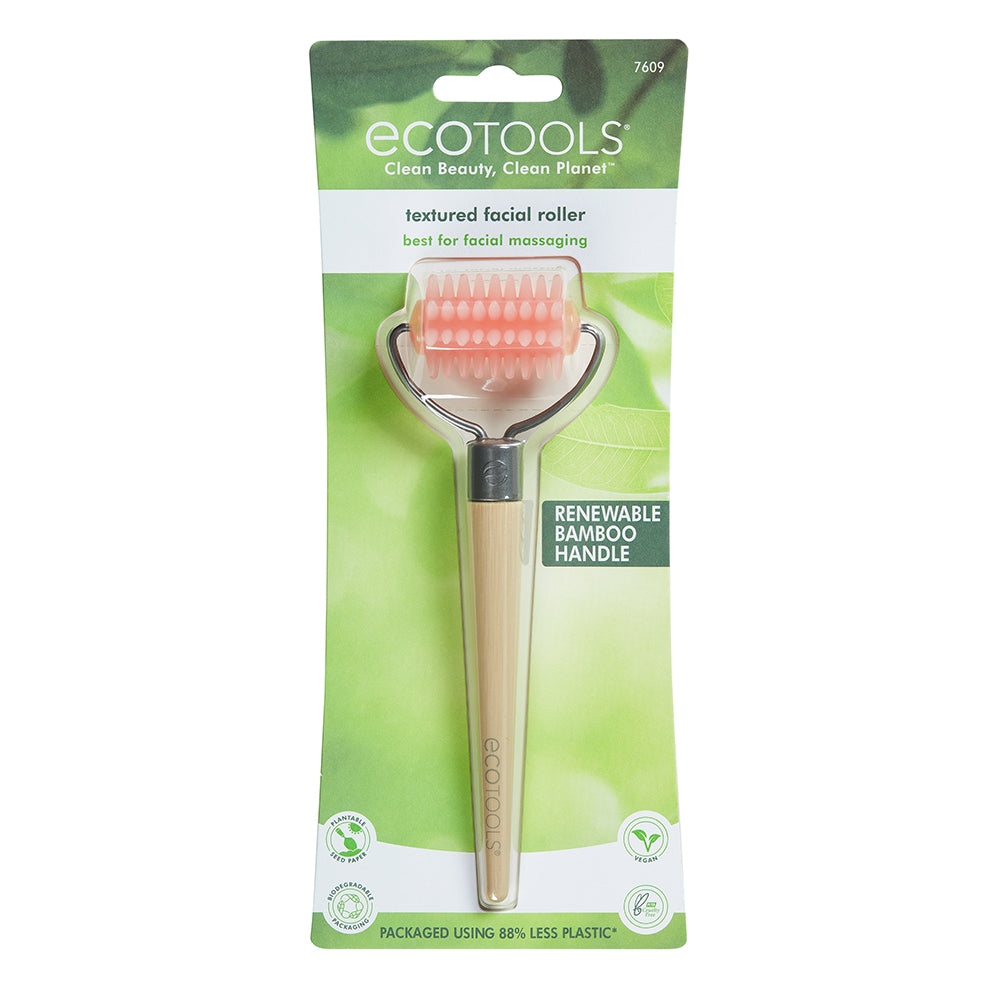 Textured Facial Roller For Facial Massaging With a Bamboo Handle - MazenOnline