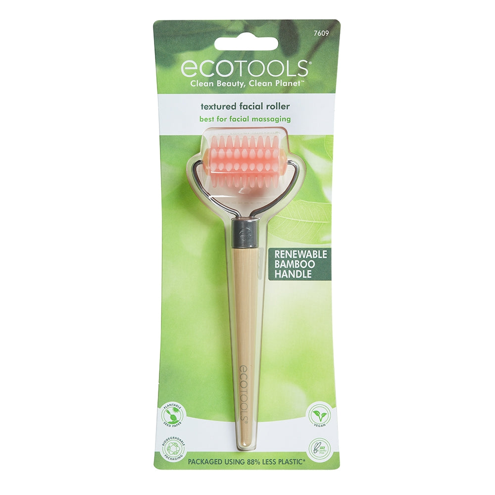 Textured Facial Roller For Facial Massaging With a Bamboo Handle - MazenOnline Main image