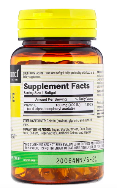 Vitamin E 180 mg 400 IU Secondary image