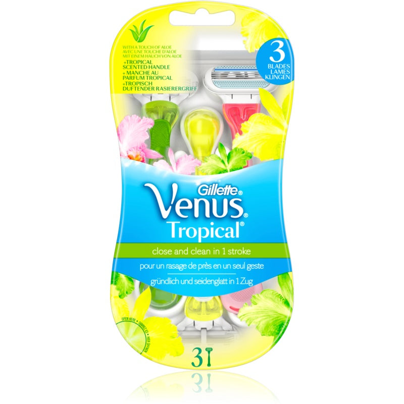 Gillette Venus Tropical One Time Razors 3 Pc - MazenOnline Main image