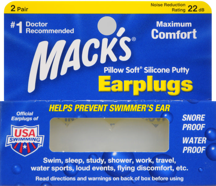 Pillow Soft Silicone Putty Earplugs 2 Pair - MazenOnline