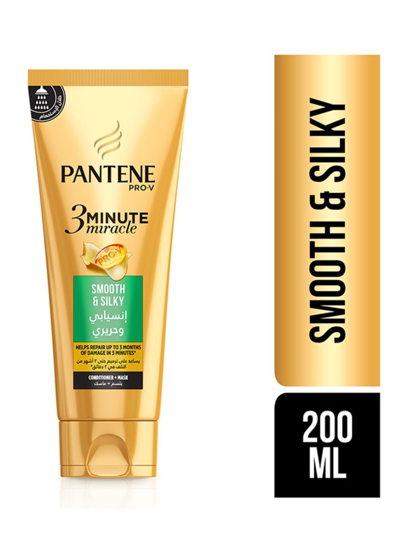 PANTENE CONDITIONER + MASK 3M SMOOTH & SILKY 200ML - MazenOnline
