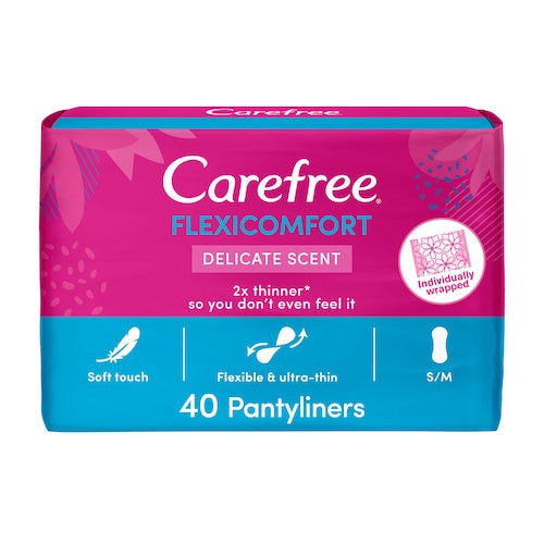 Carefree Flexicomfort Delicate Scent – 40 Pantyliners - MazenOnline Main image