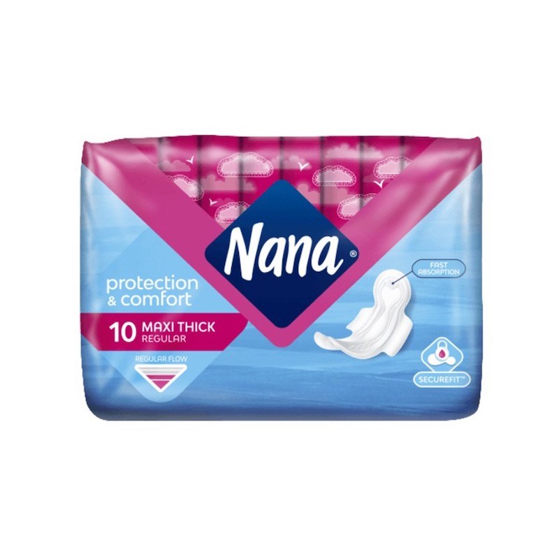 Maxi Thick Regular with Wings Unscented 10 Pads - MazenOnline Main image