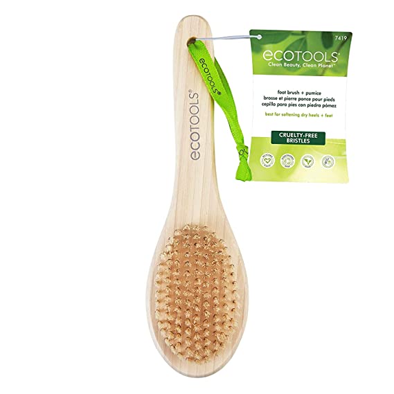 Bath Bamboo Foot Brush & Pumice - MazenOnline Main image