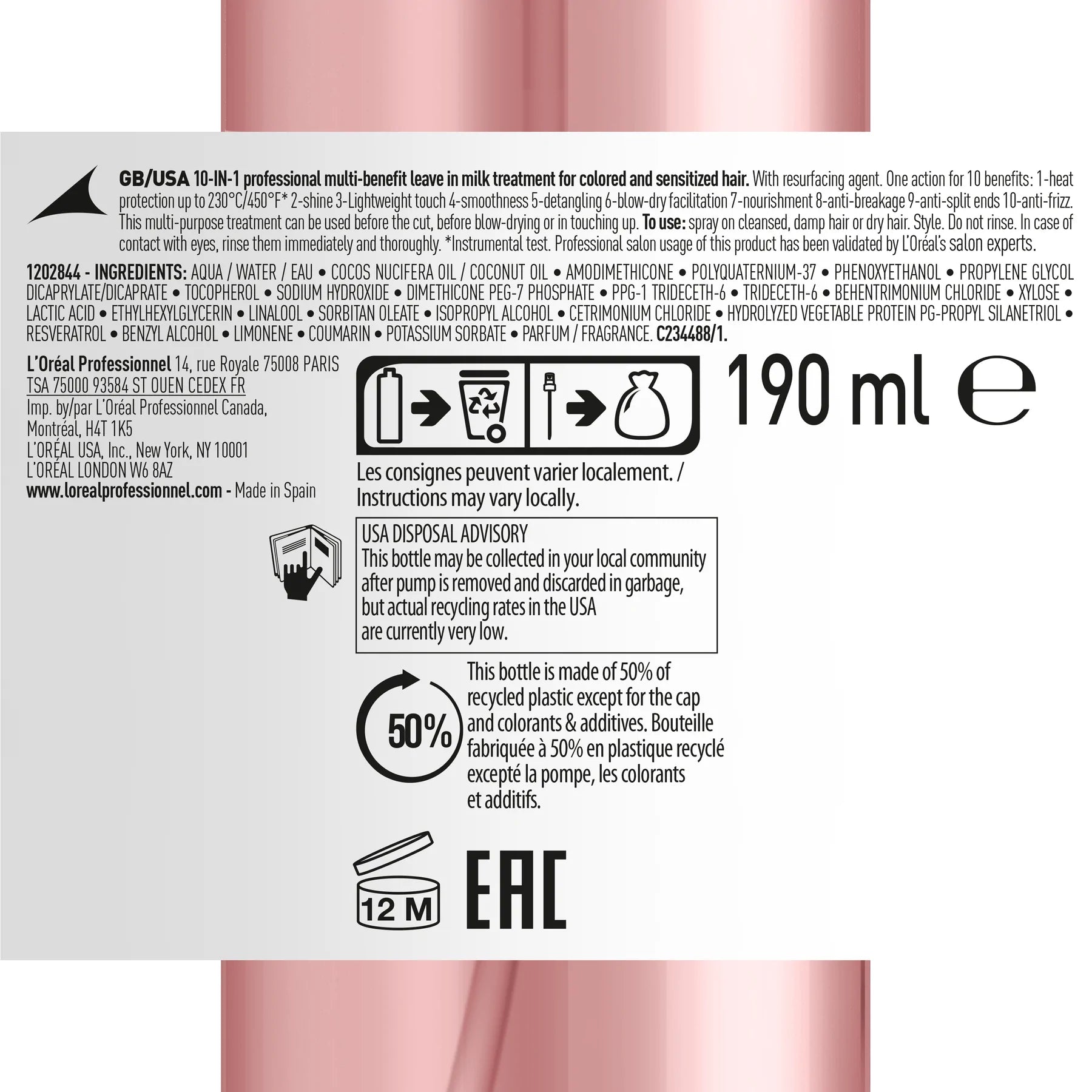 Vitamino Color 10-in-1 Professional Milk - MazenOnline