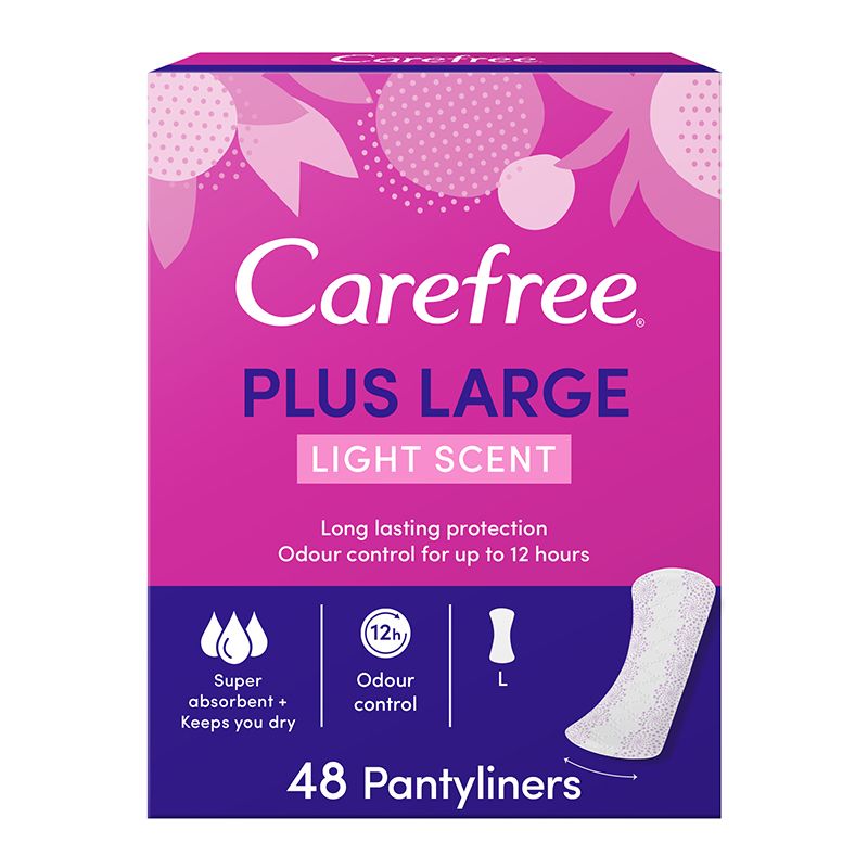 Carefree Plus Large Pantyliners - Light Scent 48pcs - MazenOnline