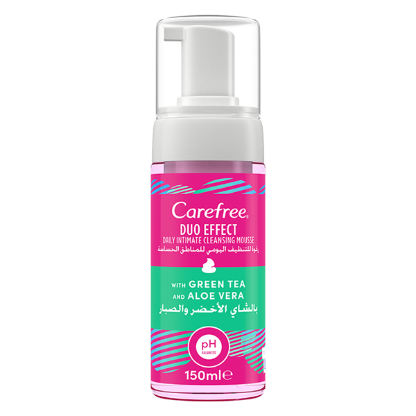 Care Free Daily Intimate Cleansing Mousse Duo Effect with Green Tea & Aloe Vera Secondary image