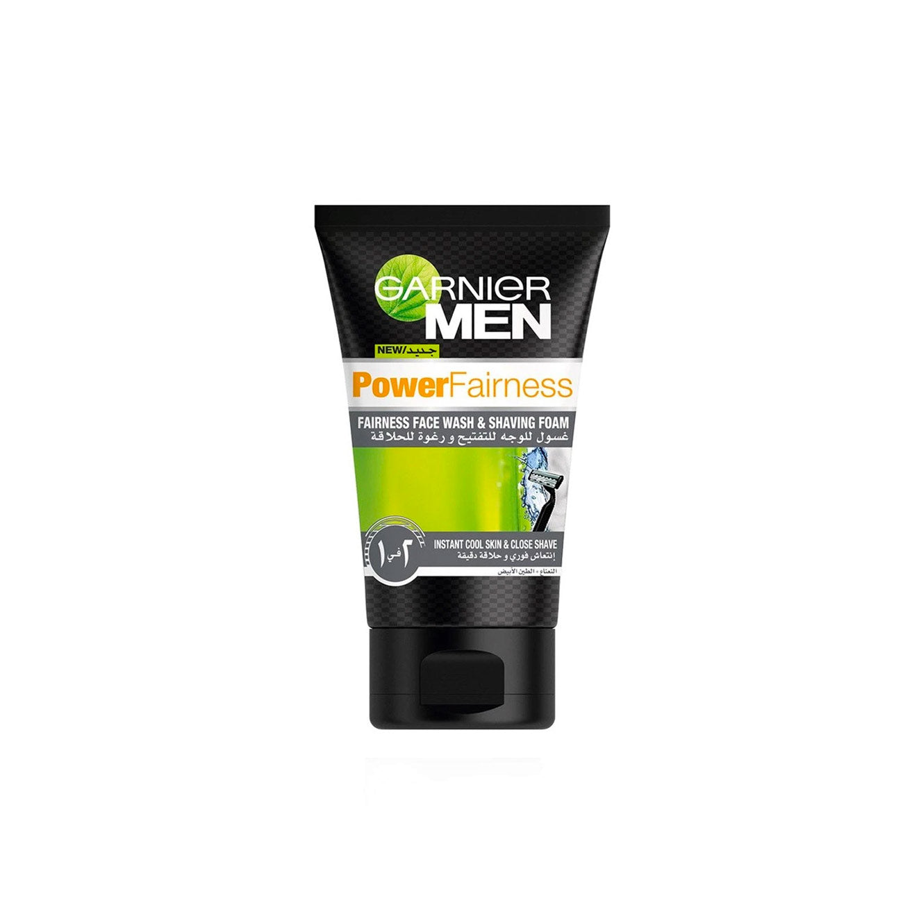 garnier men power fairness face wash and shave foam Main image