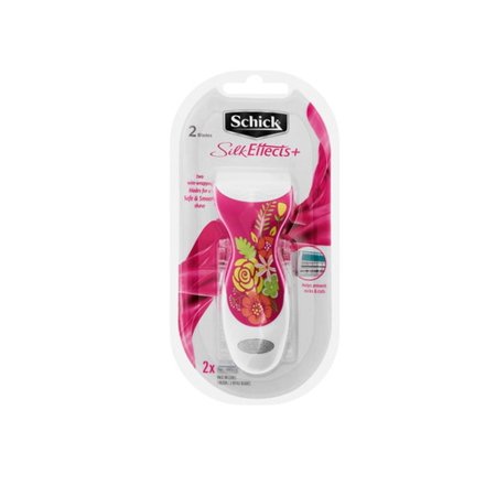 Schick Silk Effects+ Plus Razor Handle with 2 Refill Cartridges - MazenOnline