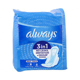 Always Maxi Thick 3 in 1 Extra Long 8 Pads - MazenOnline