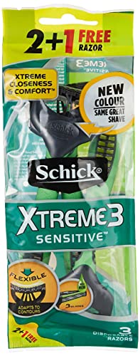 Schick Xtreme 3 Men Sensitive Skin Disposable Razors 3 Count - MazenOnline Main image