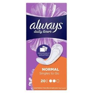 Daily Liners Comfort Protect Individually Wrapped - 20 Pads - MazenOnline