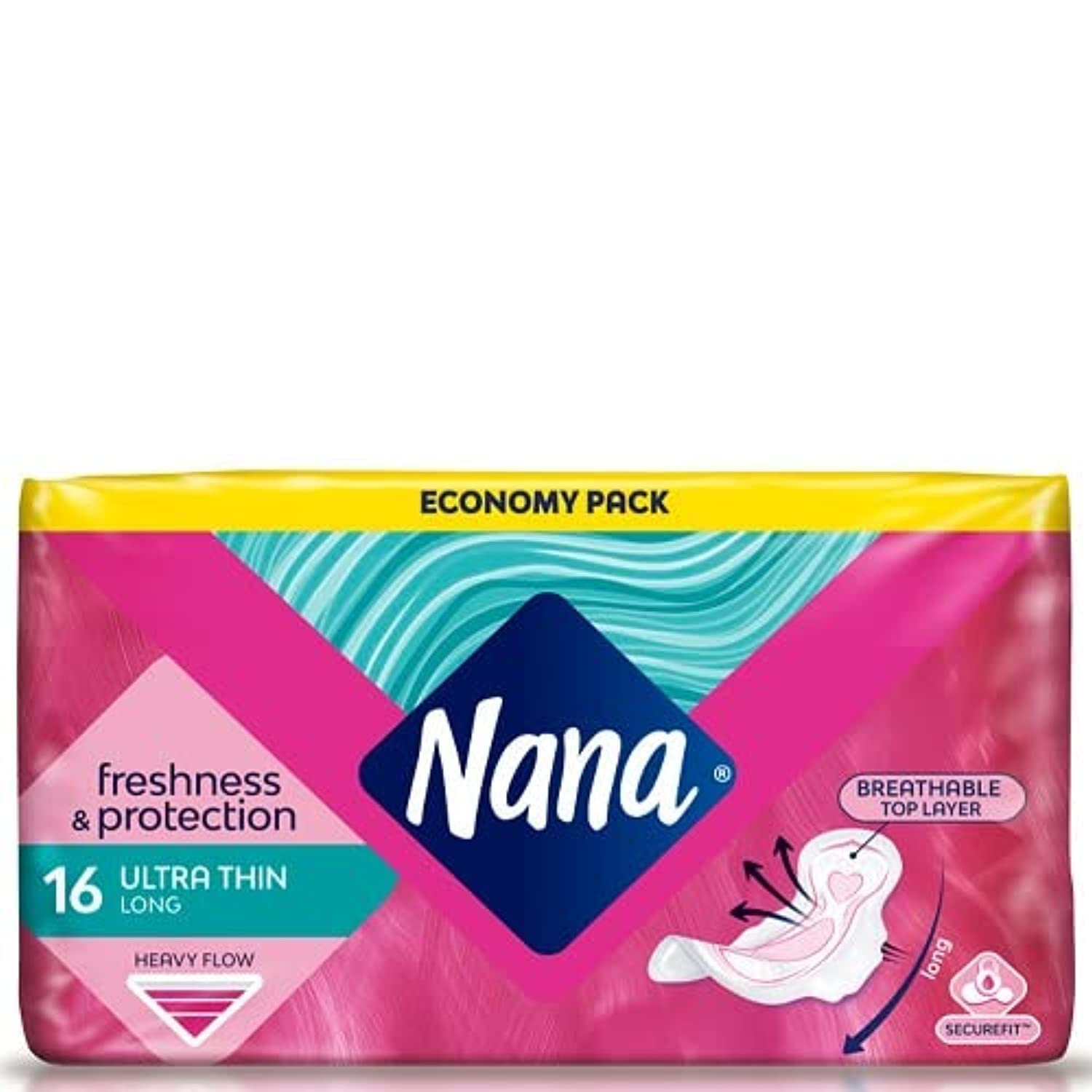 Ultra Thin Long with Wings Unscented -16 Pads Economy Pack - MazenOnline Main image