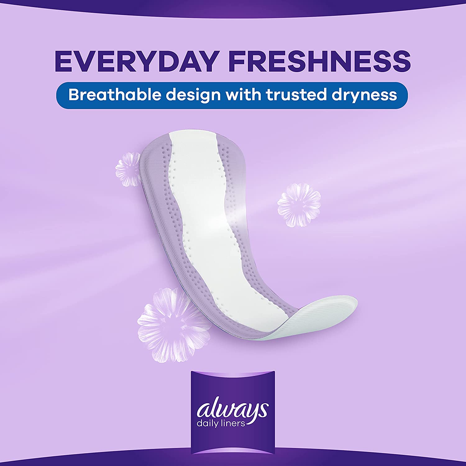 Always Daily Liners Extra Protect Pantyliners, Large, 48 Pieces - MazenOnline