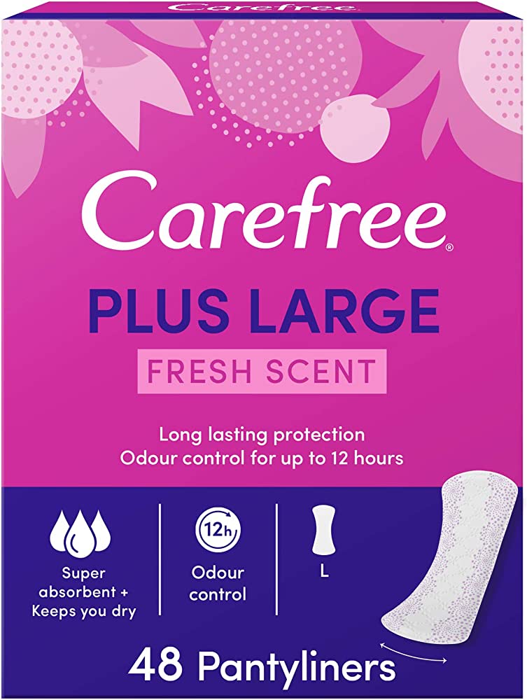 Carefree Plus Large Pantyliners - Fresh Scent 48pcs - 33% OFF - MazenOnline
