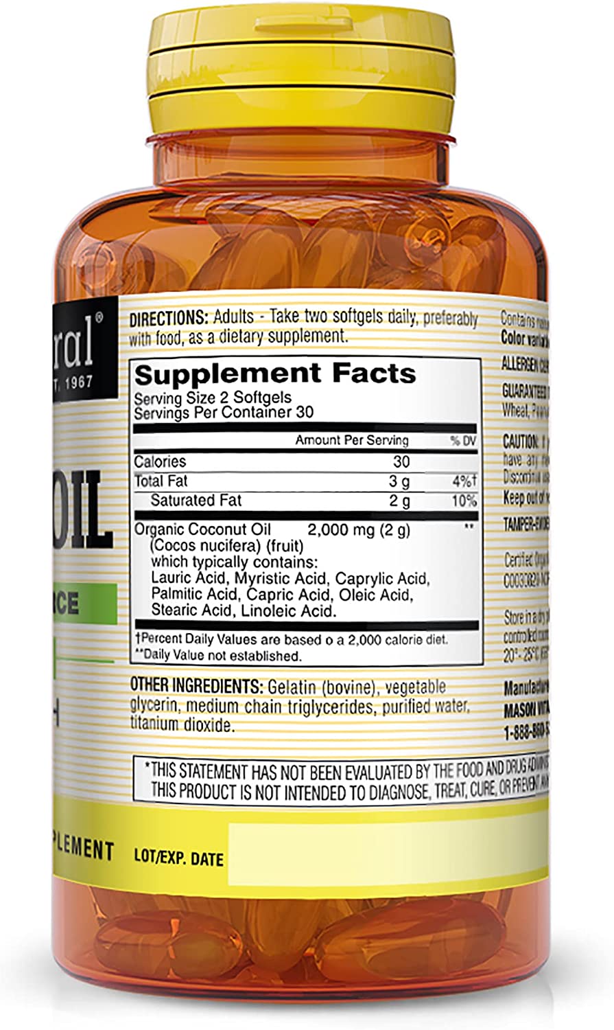 Coconut Oil 1,000mg - MazenOnline