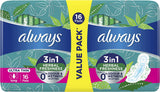 Always Ultra Thin Long 3In1 Herbal Freshness 16 pads - MazenOnline