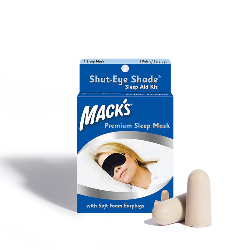 Shut-Eye Shade Sleep Aid Kit, Premium Sleep Mask with Soft Foam Earplugs - MazenOnline